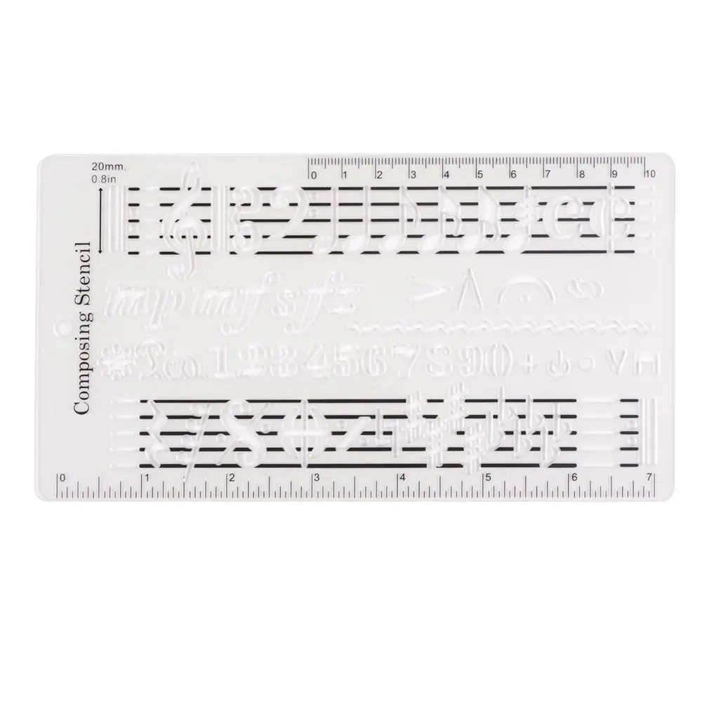 Plantilla de composición transparente portátil, herramienta de escritura de canciones de notación musical - imagen 2