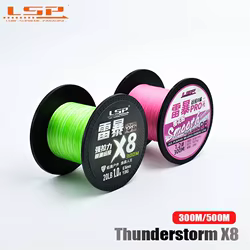 LSP Thunderstorm Pro PE línea de Pesca trenzada 8 hebras 300/500M 13-58LB línea multifilamento carpa Linhas Pesca para Pesca