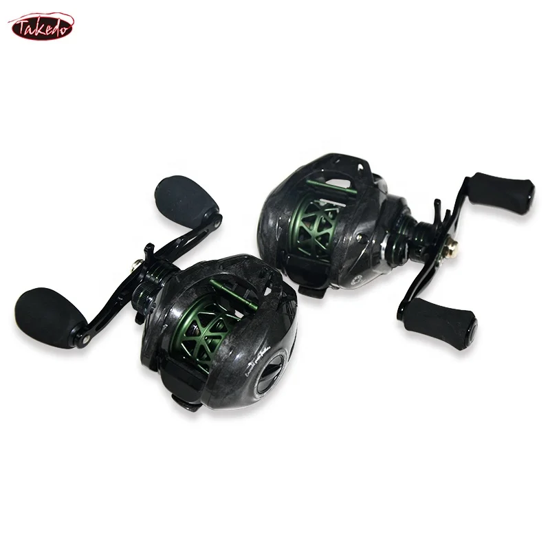 TAKEDO ST04 carretes de pesca de cuerpo de carbono contador de línea agua salada 7,2: 1 relación de engranaje carrete de fundición de cebo rueda de tambor para pesca - imagen 3