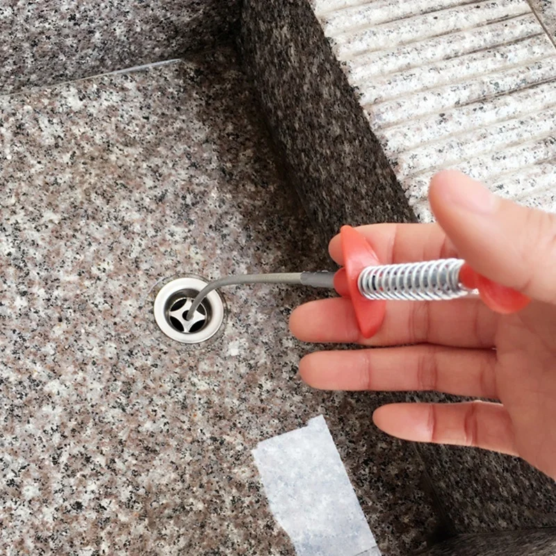 Lange reikwijdte Flexibele Haarvanger Klauw Schroef Afvoer Gootsteen Sleutel Pick Up Tool Grabber Cleaner 60cm - imagen 4