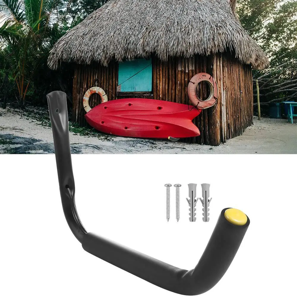 Herramienta de suspensión, estante para Kayak de alta resistencia, colgador multiusos montado en la pared para Kayak, gancho de almacenamiento para Kayak de garaje negro portátil, Snowboard - imagen 5