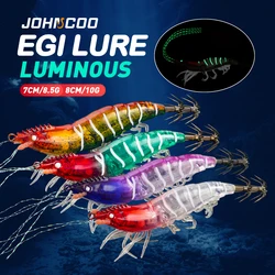 6 unids/lote Egi señuelo de pesca de sepia con pintura UV señuelo de calamar luminoso pesca horizontal egi señuelo de alta calidad