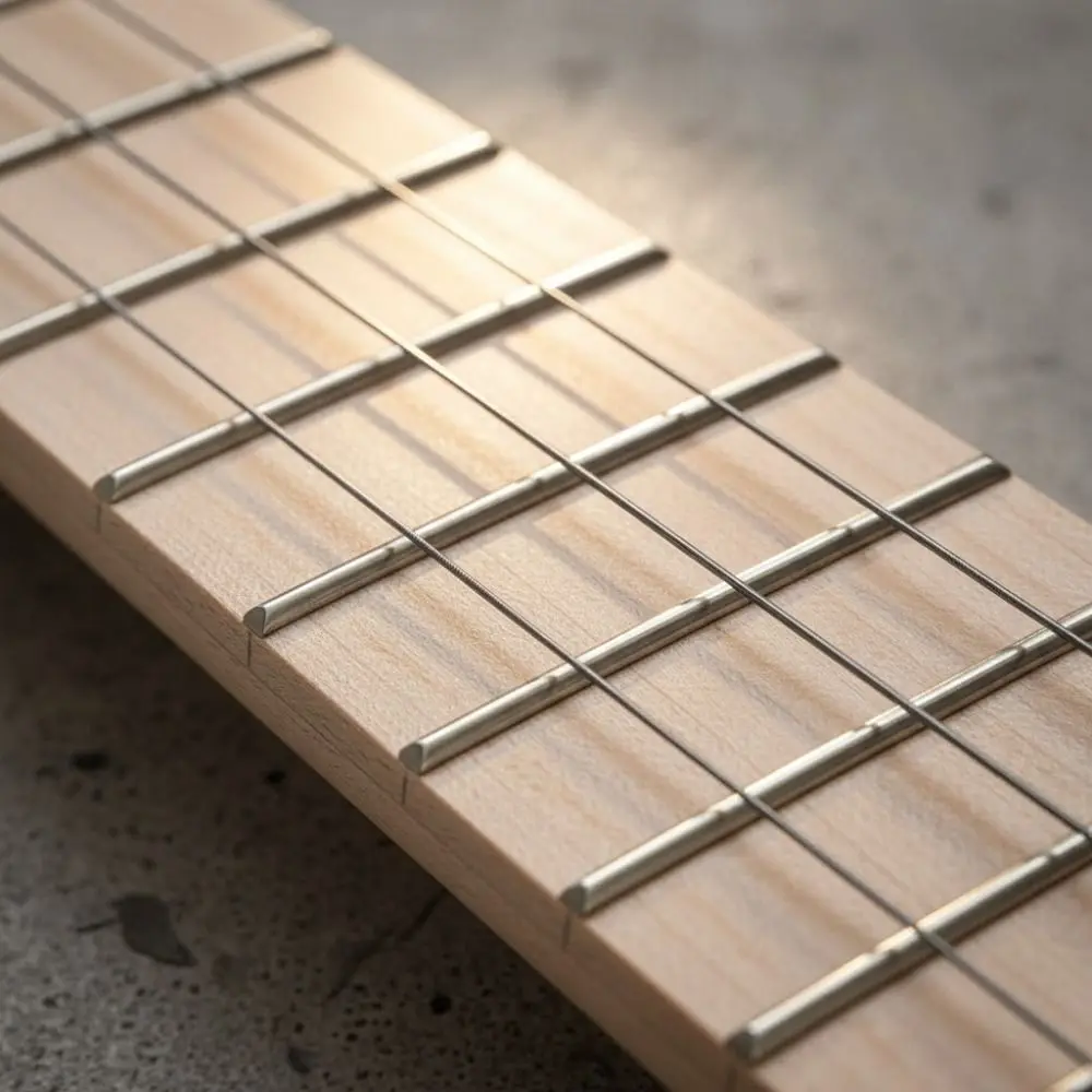 Diapasón ukelele arce puntos negros trastes cromados - imagen 5