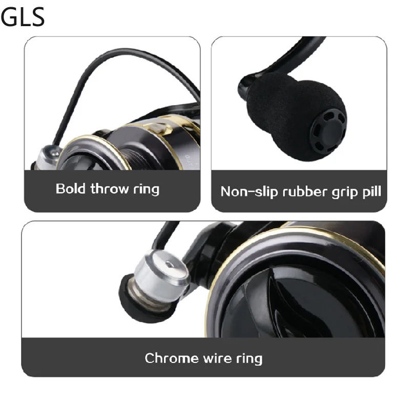 Nuevo Carrete de pesca ultraligero con agarre EVA serie ZP 500/800 12 + 1BB relación de engranaje de alta velocidad 5,2: 1 Mini carrete giratorio de Metal - imagen 4