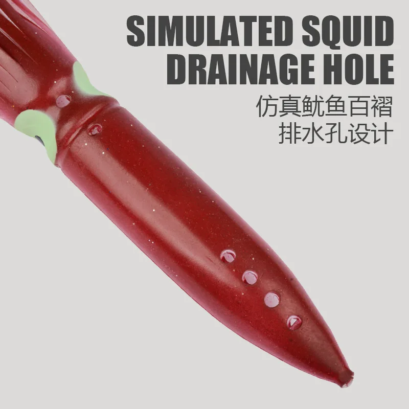 Señuelo de cebo suave de calamar y pulpo luminoso, 1 unidad, 31cm/67g, acción de natación realista, columpio, aparejos de pesca - imagen 5