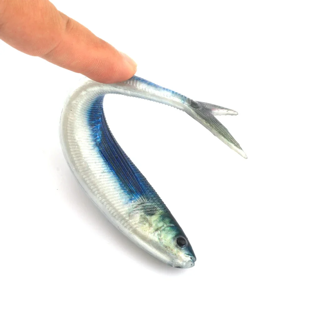 2 uds 11g/12,5 cm 21,5g/16cm pesca 3D Trolling atún caballa cebo de agua de mar señuelos señuelo de plástico suave Swimbait para pesca de lubina - imagen 4