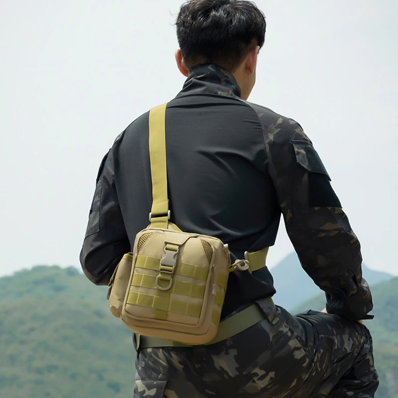 Bolsa de aparejos de cintura para caña de pescar para hombre, bolsas cruzadas de hombro de viaje al aire libre, paquete de señuelos de pescado, almacenamiento de engranajes, paquete de transporte fácil XA4G - imagen 3