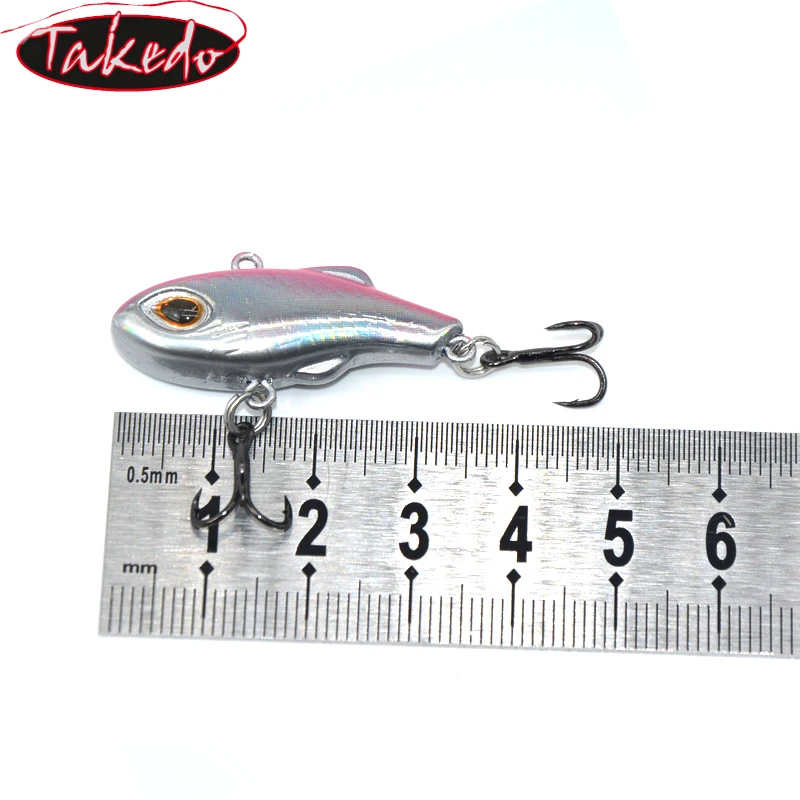 TAKEDO HG28 cebo Artificial de pesca de mar 5,2 cm 3,5g VIB Swimbait Wobbler señuelo de pesca Peche anzuelo triple para bagre señuelo de lubina - imagen 3