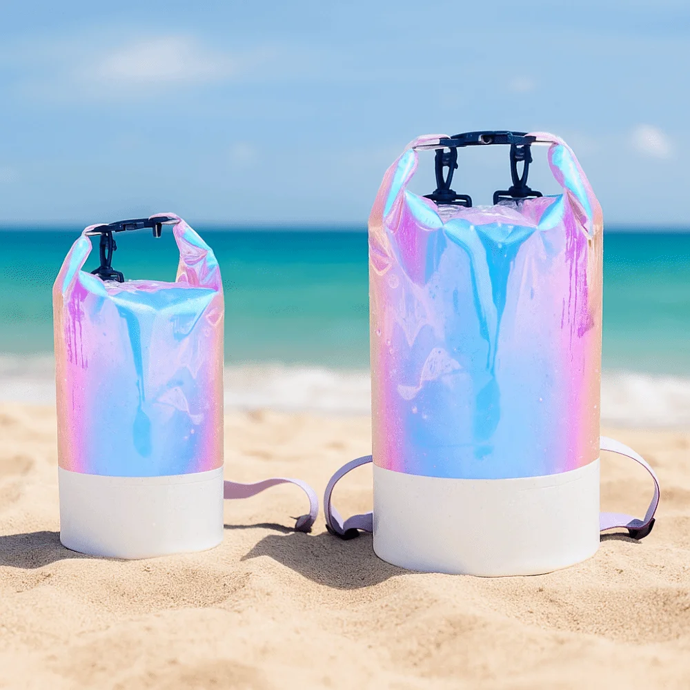 Bolsa seca impermeable de 10L/20L, mochila impermeable, bolsa tipo cubo para natación de gran capacidad con correas para los hombros, ligera - imagen 4