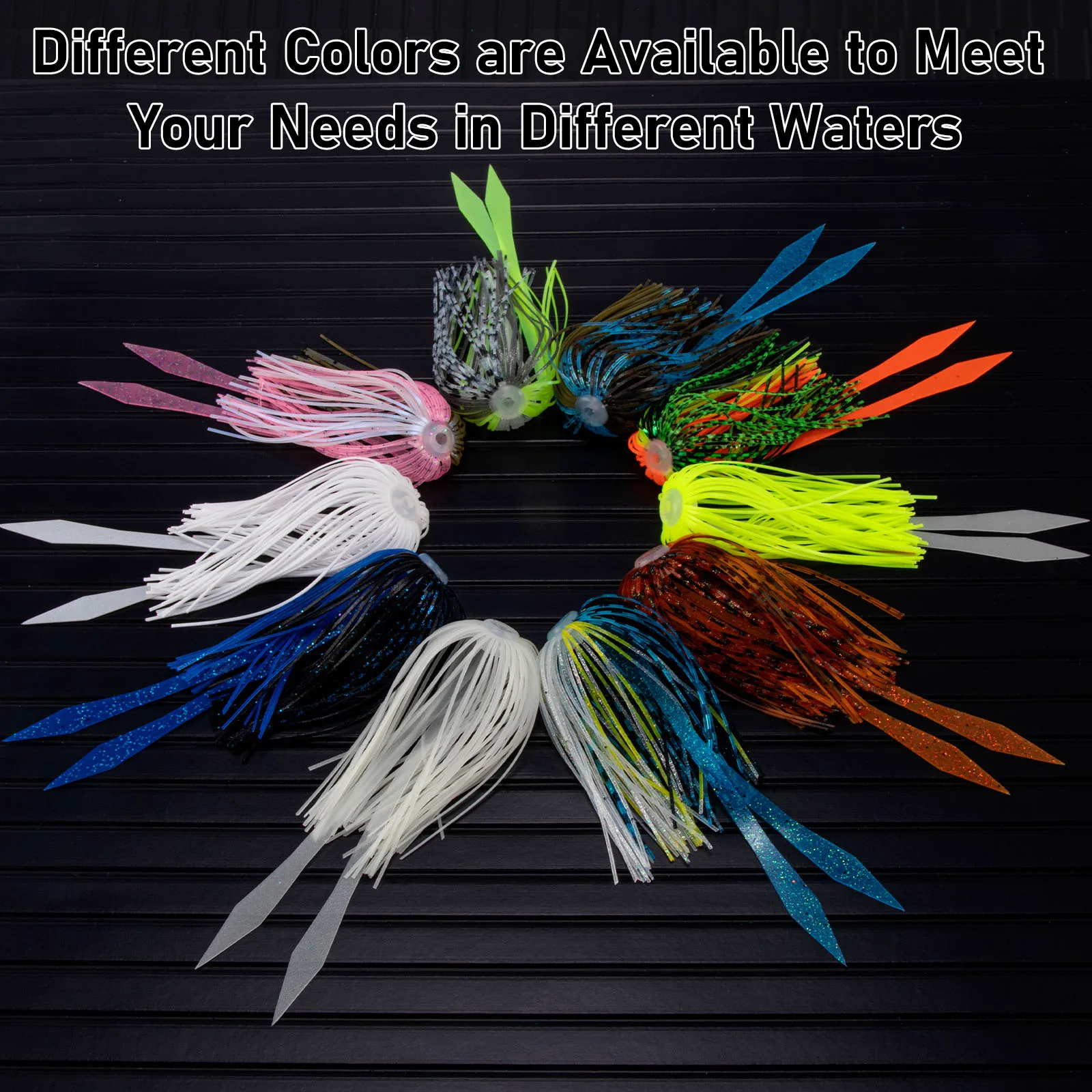 Faldas de silicona con cola para spinnerbait – repuesto 88 hebras - imagen 2