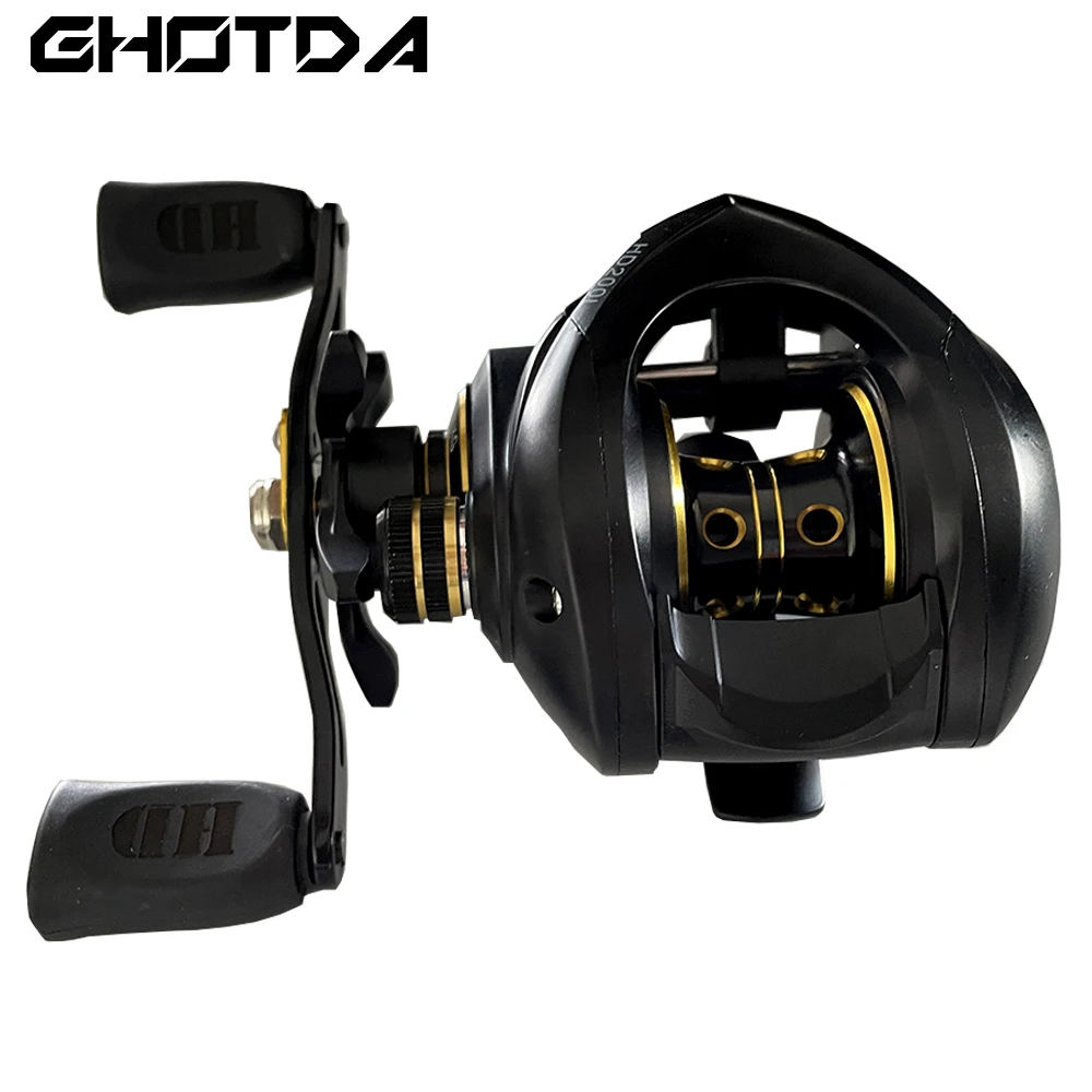 Ghotda-carrete de Baitcasting, bobina de pesca de 8KG, arrastre máximo 7,2: 1, relación de engranaje, para bagre, lubina, carpa - imagen 3