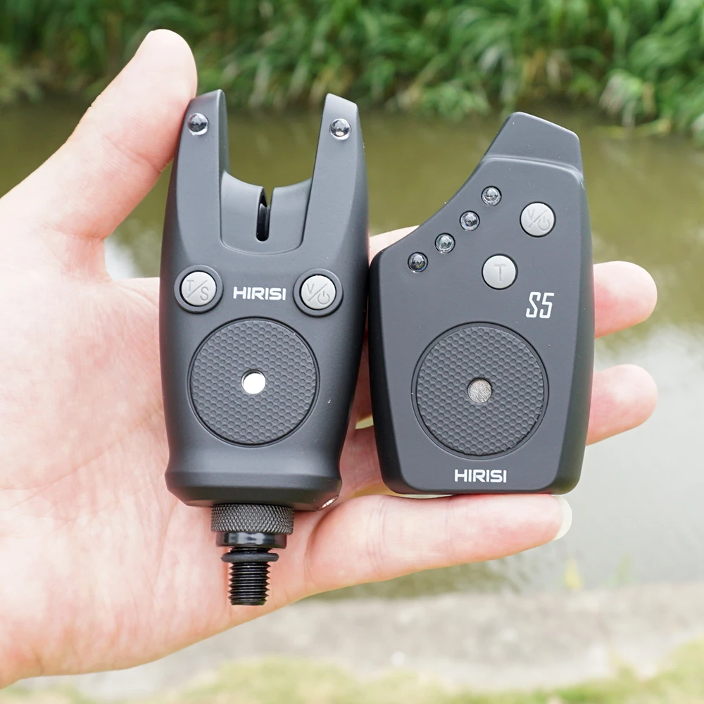 Hirisi S5 alarmas de picadura de pesca de carpa indicador de picadura de pesca juego de alarma de pesca inalámbrica impermeable accesorios de pesca - imagen 2