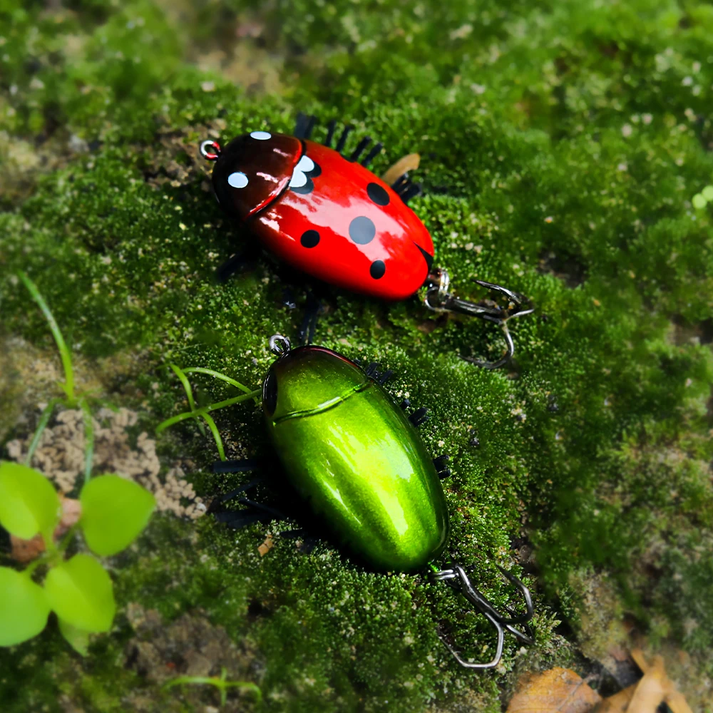 Kingdom Microbeetle MicroBug 1,8g 3,3g 23mm 29mm cebos duros biónicos artificiales Topwater insecto flotante Wobblers Señuelos de pesca - imagen 5