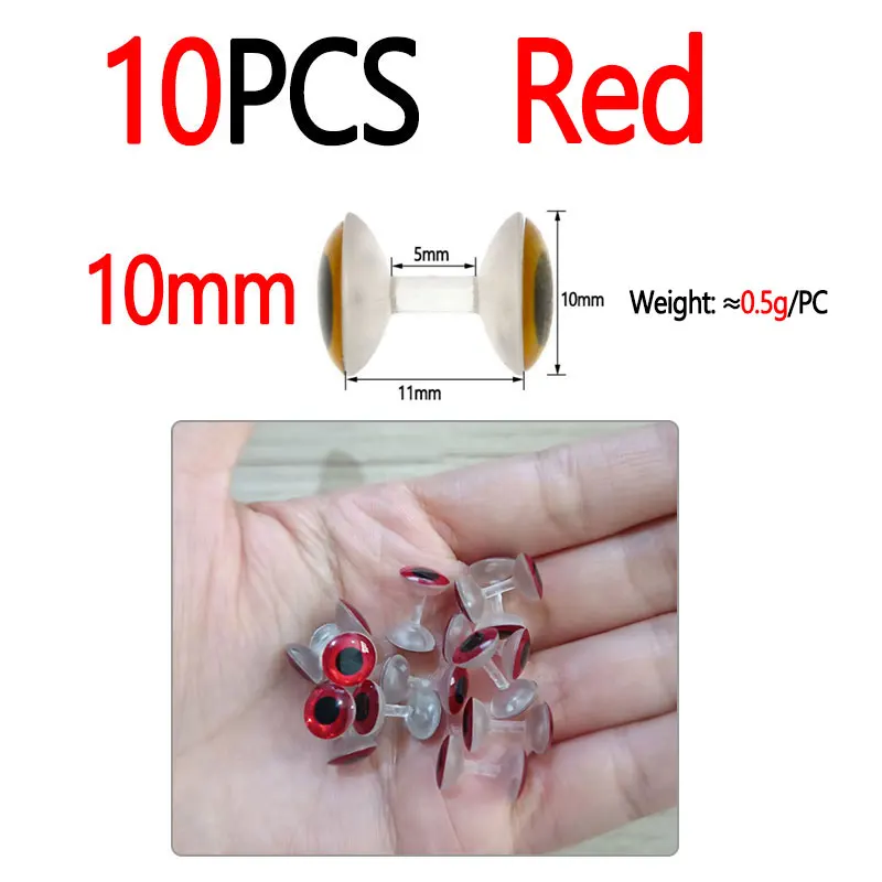 10mm 10pcs Red