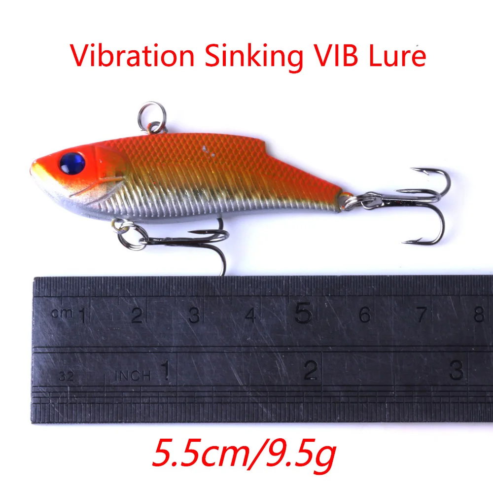 Señuelo de pesca Vib de tiro largo, 1 piezas, 5,5 cm, 9,5g, pececillo que se hunde, vibrador, Wobblers, Swimbait, cebos artificiales para Crankbaits de lubina - imagen 2