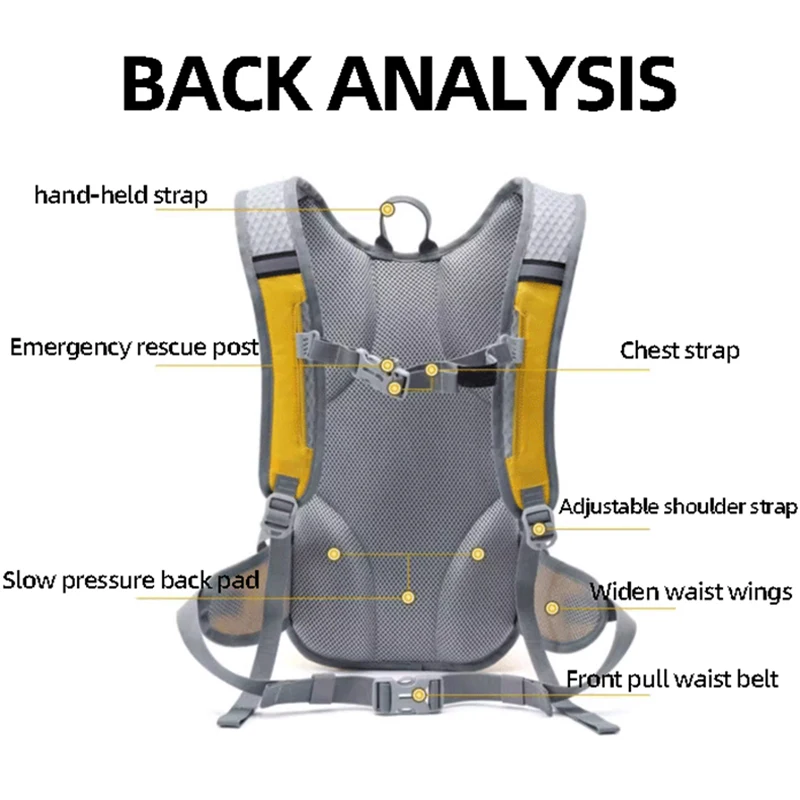 Mochila de pesca senderismo escalada Camping ciclismo bolsa hidratación agua ligero deportes al aire libre entrenamiento correr mochila bolsas - imagen 4