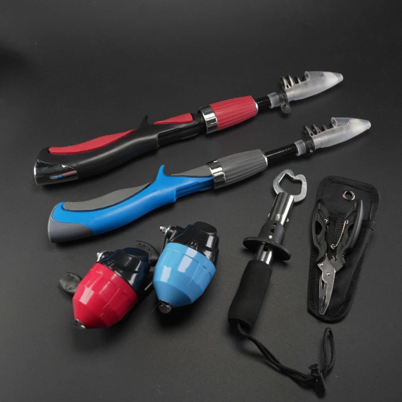 BRAVMACK Kit completo de pescador para Navidad: combinación de caña de pescar y carrete equipado con pinza para peces y juego de señuelos |   Regalo navideño - imagen 5