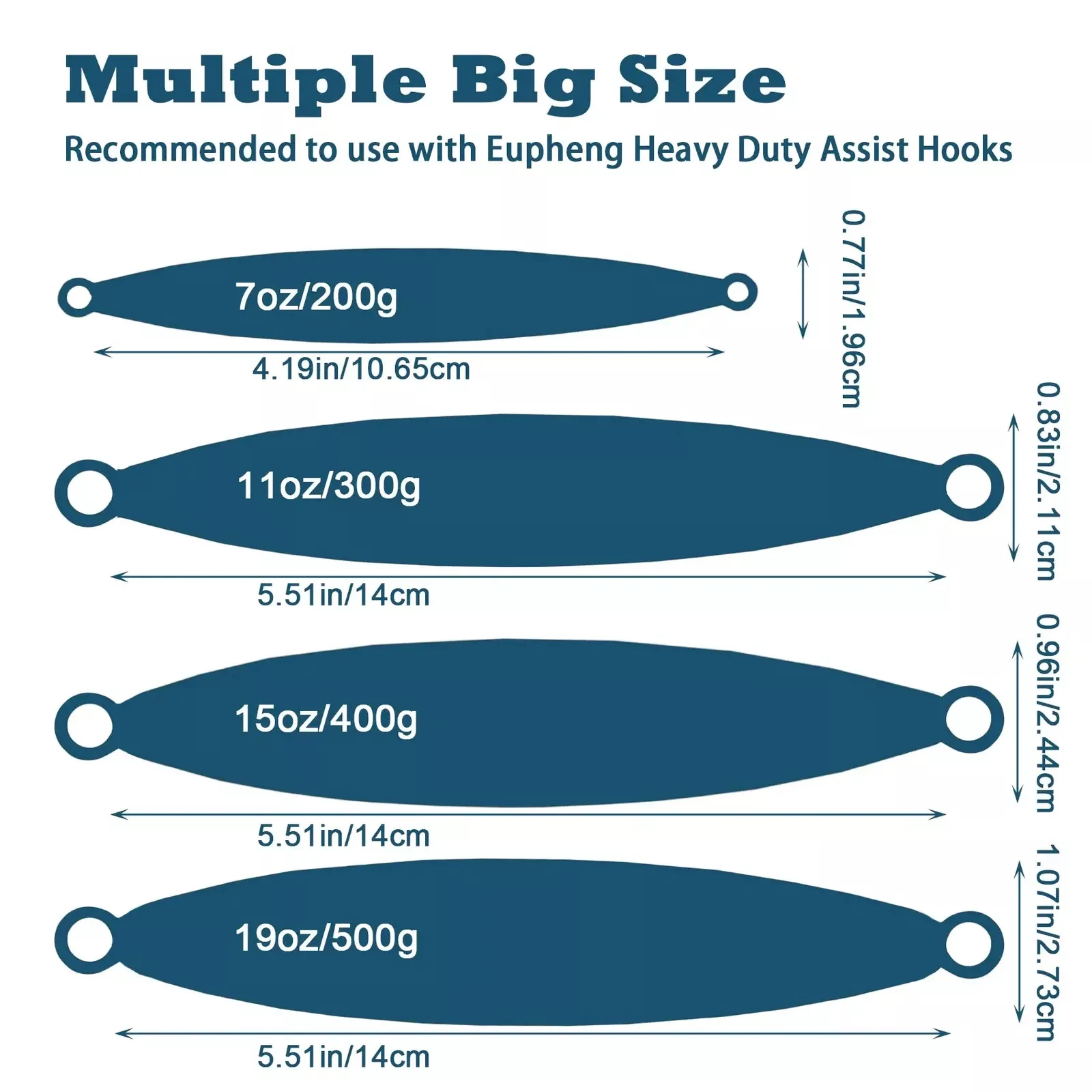 Aventik Metal Jig 200g 300g 400g 500g señuelos de jigging rodillo señuelo de plantilla de caída lenta - imagen 5