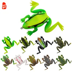 Señuelo de vinilo de 10 colores, cebo suave tipo garra, doble gancho, sapo, Rana, ataque, lubina, cebo falso, suministros de pesca, 1 unidad