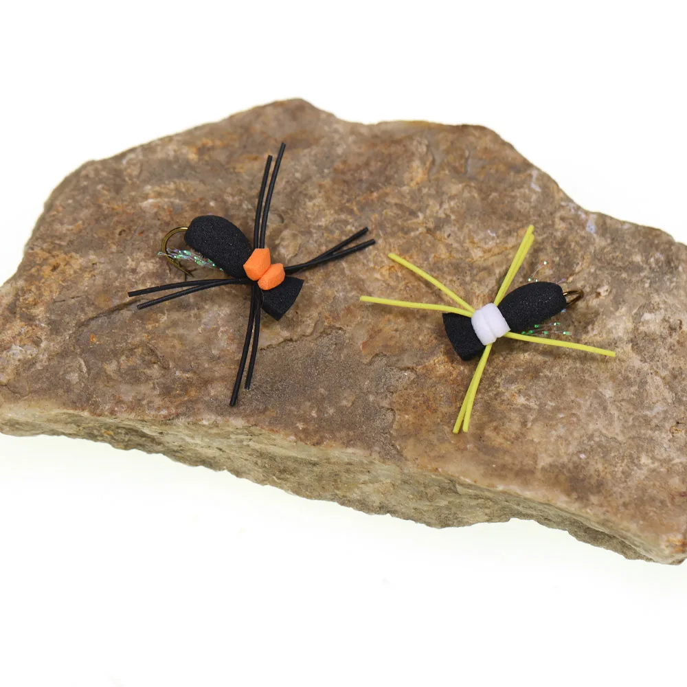 ICERIO 6 uds escarabajo de espuma mosca trucha pez amarillo lubina Barbel carpa azul Kurper trucha lubina pesca con mosca insecto cebo Artificial # 10 - imagen 5