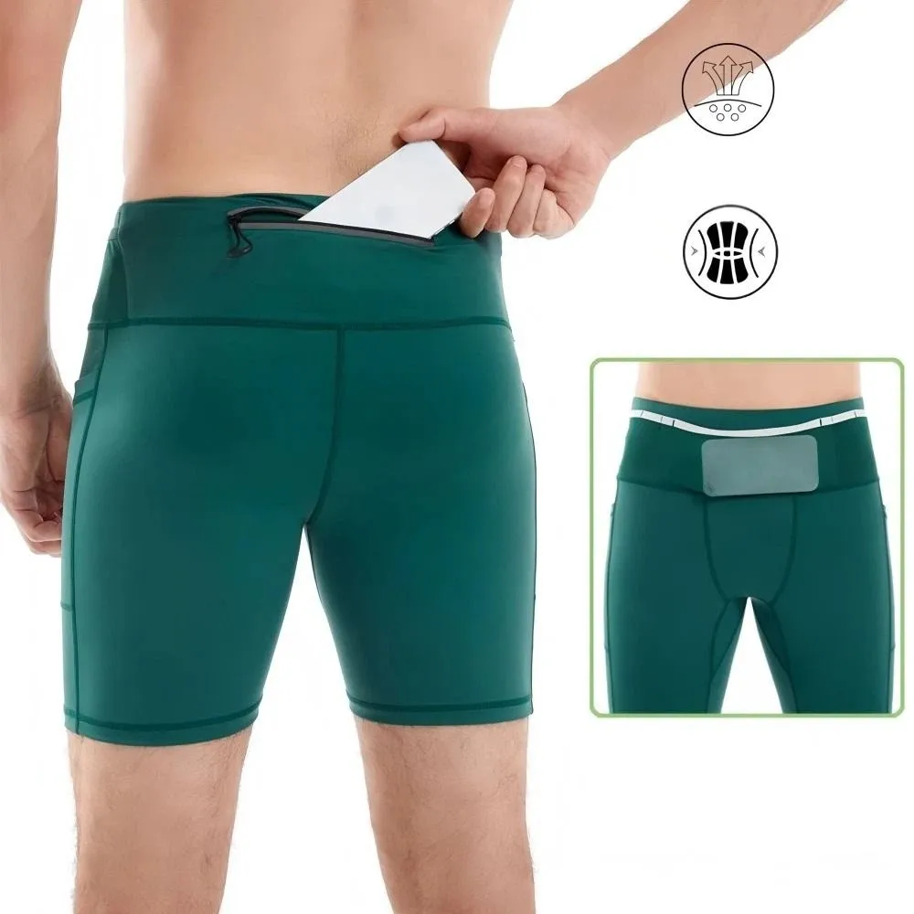 Shorts running transpirables con bolsillos múltiples y riñonera - imagen 3