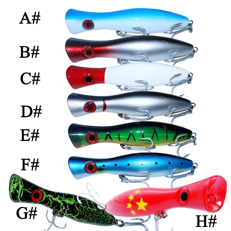 Señuelo de pesca grande Popper, cebo flotante de 12cm y 88g, señuelo de agua salada Whopper, Isca, lubina Artificial, atún - imagen 5