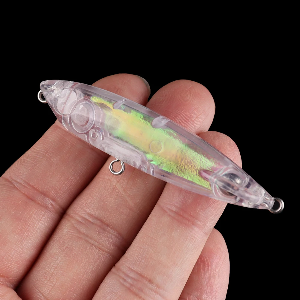 Chan'sHuang 20 piezas cebo en blanco sin pintar 7cm 6g láser sepia Popper lápiz flotante DIY Señuelos de pesca artificiales - imagen 5