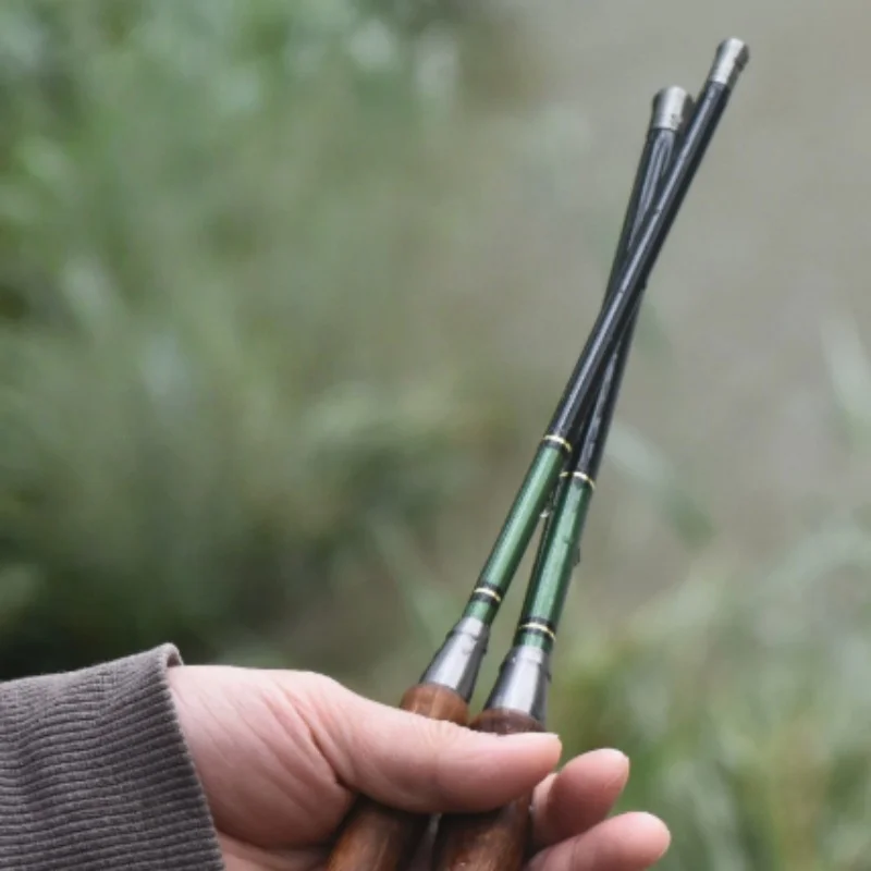 Caña de pescar con sección transversal ultracorta, caña de carbono ultraligera y ultra dura, caña de bolsillo 1,2 M1,5 M1.8 M2.1M2.4M2.7M - imagen 5