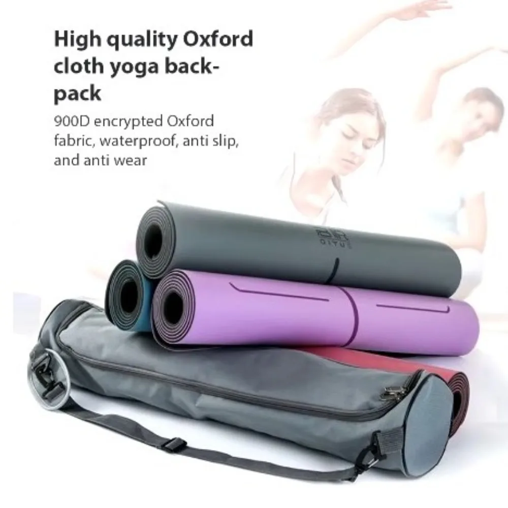 Bolsa para esterilla de Yoga gruesa, plegable, con doble cremallera, esterilla de Pilates, mochila, bolsa de transporte, funda para almohadilla deportiva de gran capacidad para hombres y mujeres - imagen 4
