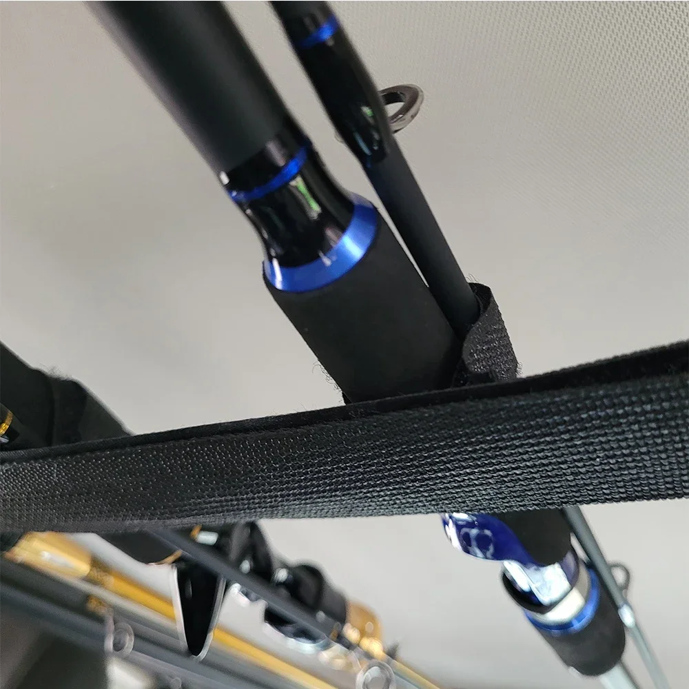 Soporte ajustable para caña de pescar a bordo, cinturón fijo para coche, correa para caña de pescar, estante portátil para colocación de caña de pescar, estante incorporado para coche - imagen 2