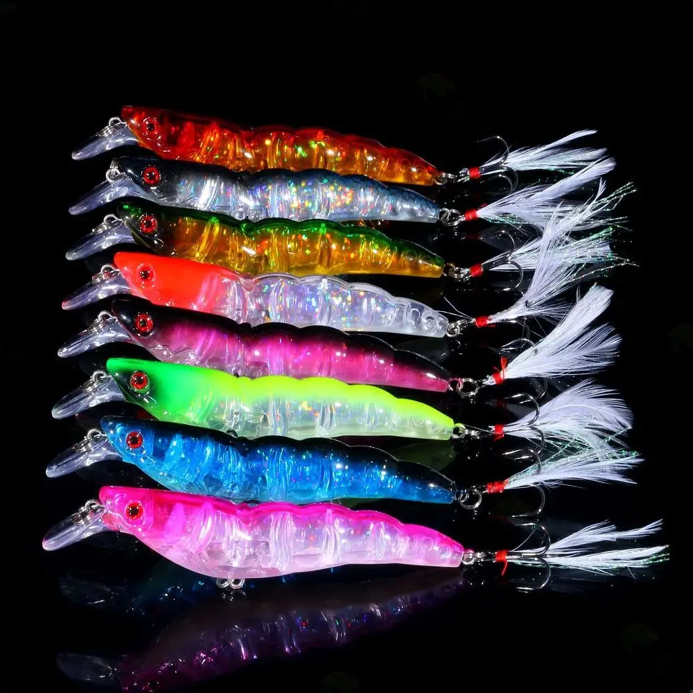 Señuelos de camarones de 10,5 cm y 13g, cebo falso Topwater, señuelo de pececillo de tiro lejano simulado, hundimiento, señuelo de pesca Artificial, cebo de calamar - imagen 3