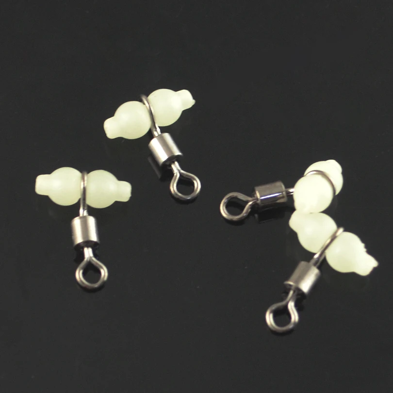 MNFT 100 Uds. Giratorios de pesca duraderos luminosos de 3 vías accesorios de pesca de mar conector giratorio gancho de pesca de mar tamaño L S - imagen 4