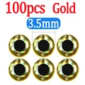 100pcs Gold 3.5mm