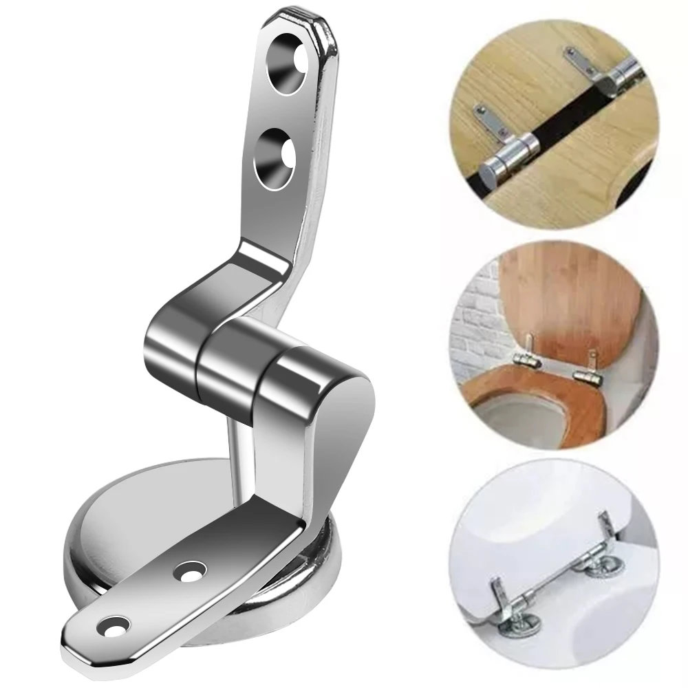 Bisagras de tapa de inodoro Bisagra de WC Premium Universal Durable con pernos Accesorios de tornillo Pieza de repuesto de inodoro para cubierta de inodoro al ras - imagen 3