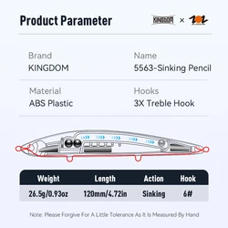 Kingdom Pencil hundible – Señuelo para lubina y trucha