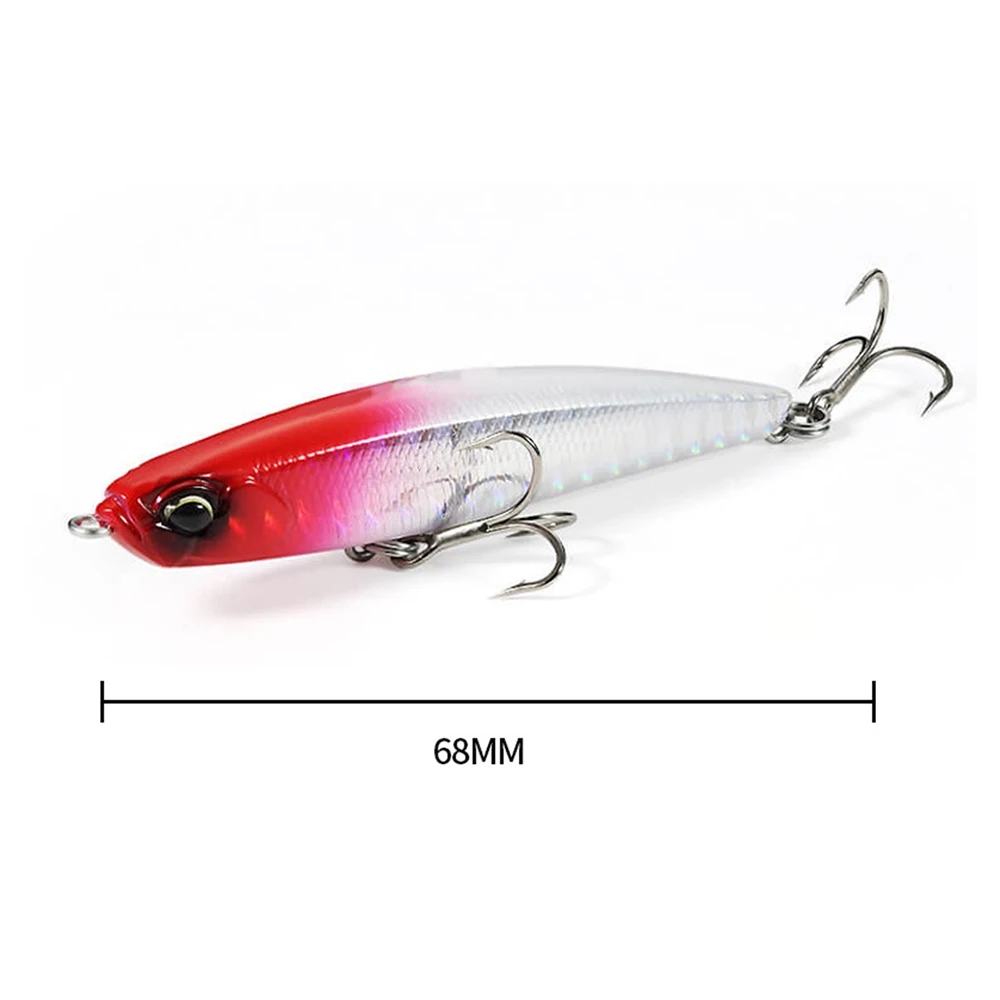 Señuelo de pesca de 6,8 cm y 8,7g, cebo de lápiz Wobbler de tiro largo, hundimiento lento, Jerkbait, Swimbait, cebo duro Artificial para trucha y lubina - imagen 5