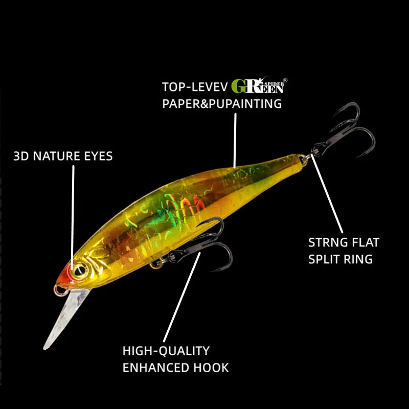 GRS nuevo cambio en el centro de gravedad diseño japonés señuelo de pesca JERKBAIT 80mm 11,5g Minnow cebo duro Artificial para lubina Pike Club - imagen 3