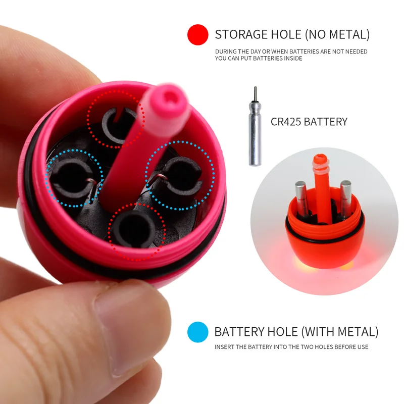 Flotador de pesca eléctrico ZYZ Bobber talla grande 4.0 #   5.0 #   6.0 #   Flotador de pesca en roca de agua salada con agujero de pesca marítima impermeable ABS - imagen 5