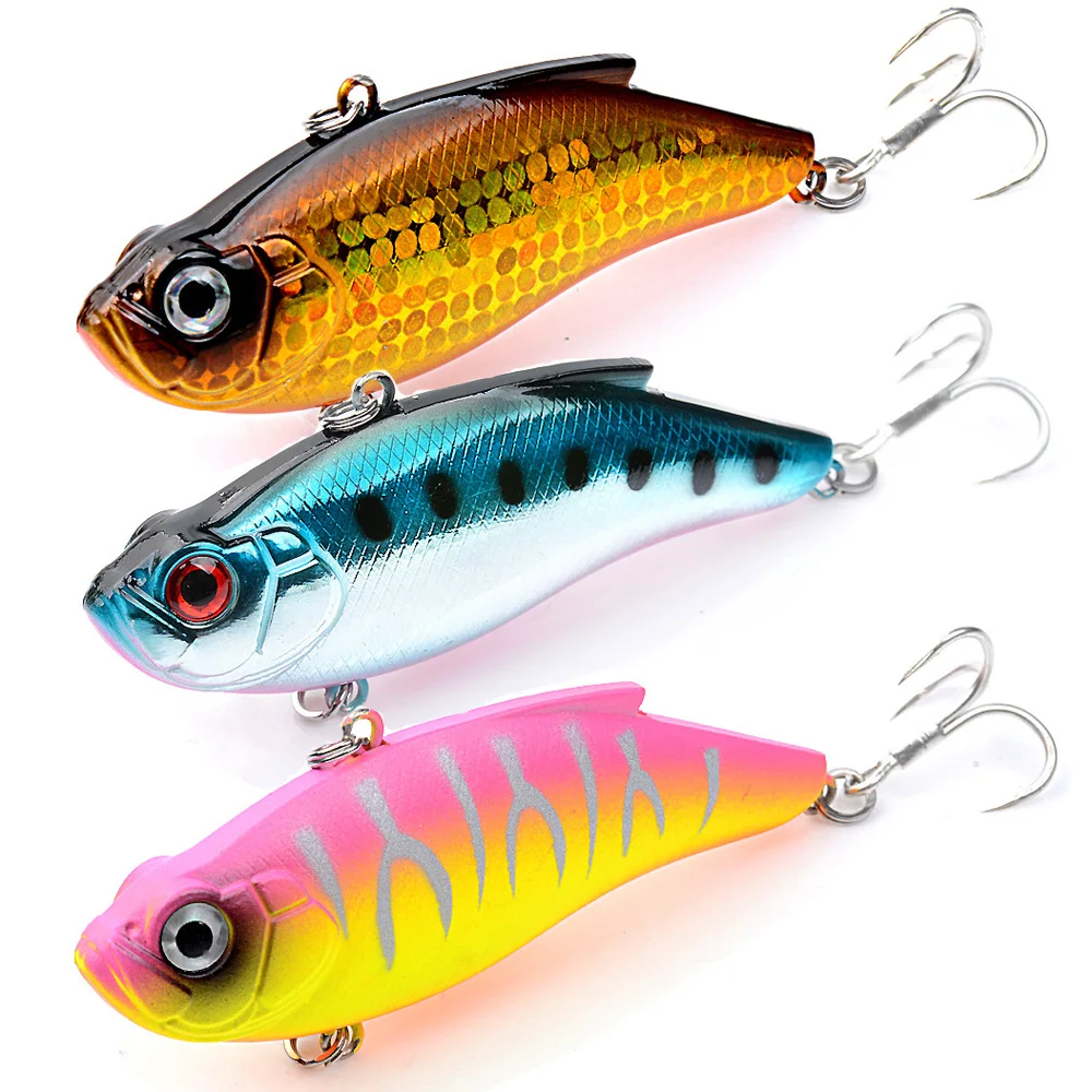 Señuelos Vib para pesca en hielo de invierno, 8cm, 15g, cebo flotante para pesca, Crankbait sin labios, pececillo, plástico duro, trucha, Lucio, Señuelos de Pesca - imagen 3