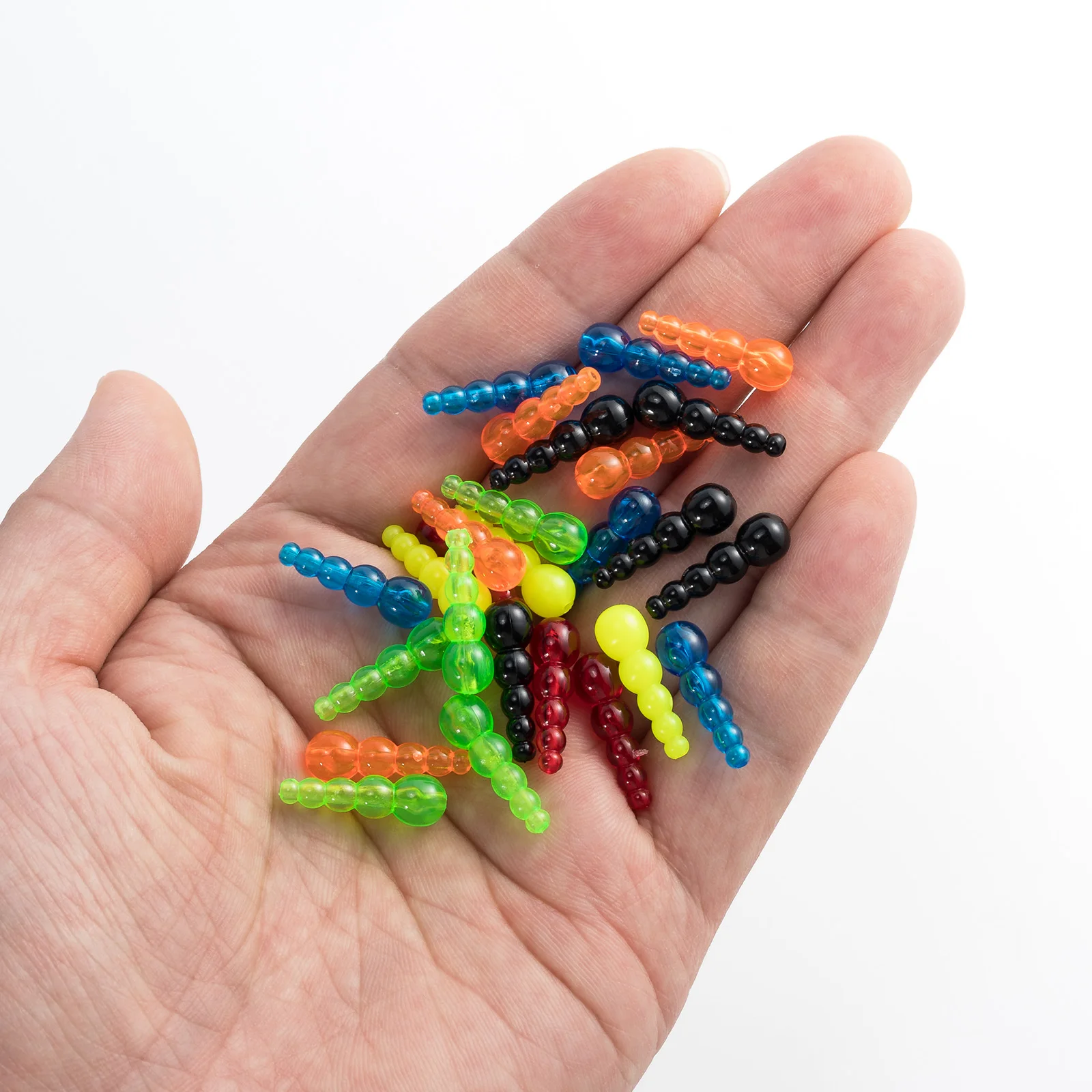 50 Uds. De cuentas de pesca apiladas, suministros de fabricación de señuelos de pesca de plástico para Spinner en línea Spinnerbait Walleye Rig Trucha Bass Crappies - imagen 5