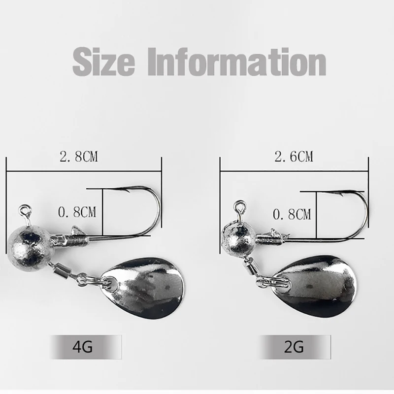 MNFT-anzuelo de pesca de agua salada, 12 piezas, 2g, 4g - imagen 3