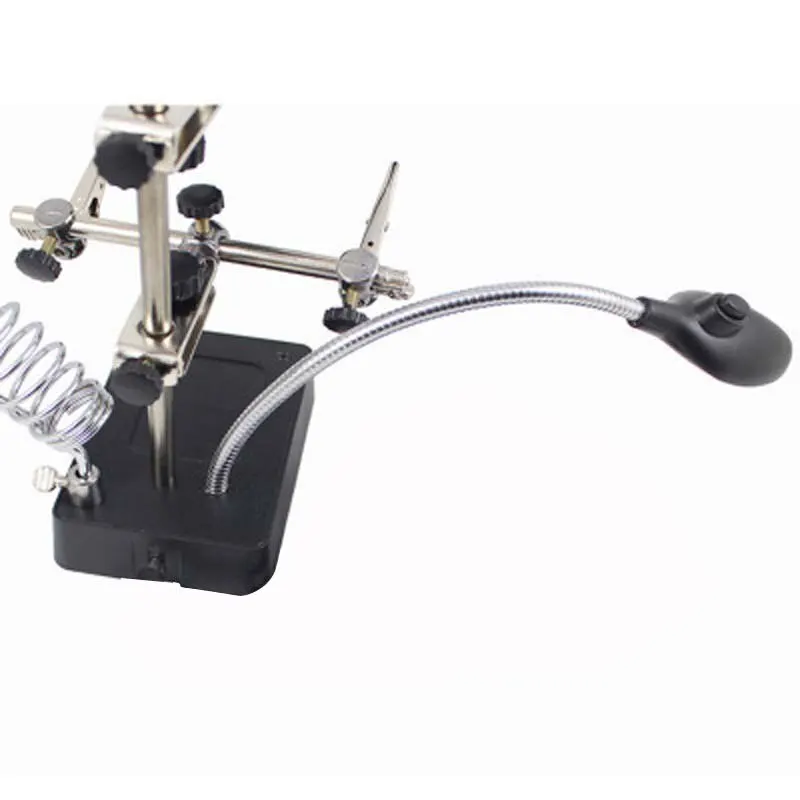 MG16129-C Lupa de Soldadura Auxiliar Clip Auxiliar Lentes de Iluminación Manual de Lupa con Soporte de Clip de Reparación DE LA Lámpara de Escritorio - imagen 4