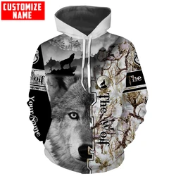 The Wolf Predators Sudadera de pesca Lobo 3D personalizable