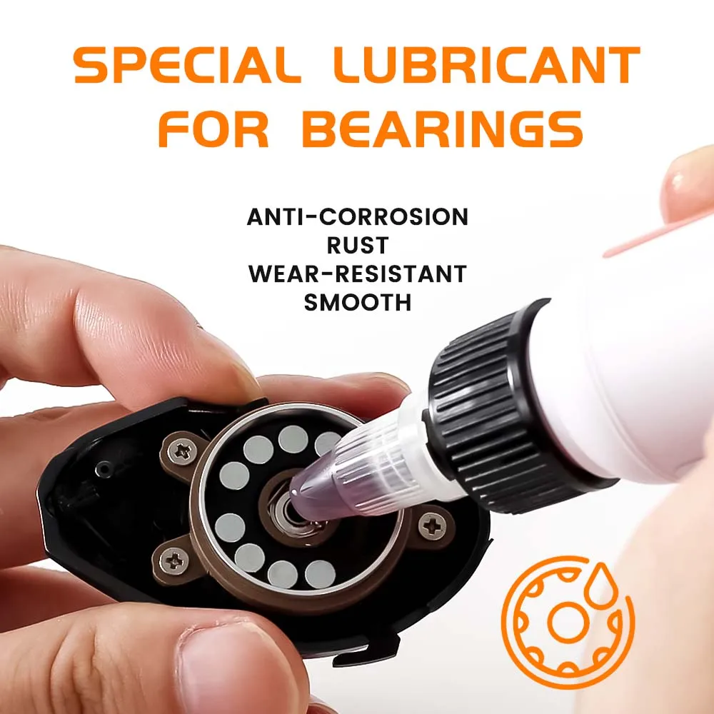 Carrete de pesca ZUKIBO, amortiguación, grasa especial, 20g, carrete de pesca, aceite, carrete de pesca, herramienta de lubricación para el cuidado, pesca sedosa anticorrosión - imagen 5
