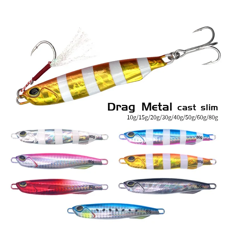 2025 Japón Metal fundido Jig cuchara 10/15/20/40/60/80g Shore Casting Jigging pescado lubina señuelo de pesca cebo Artificial aparejos de pesca