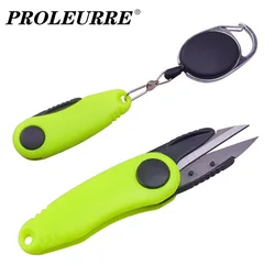 Proleurre-Juego de accesorios de pesca de acero inoxidable con forma de Camarón, tijeras de uso, línea de pesca plegable, hoja de plomo, aparejos de corte