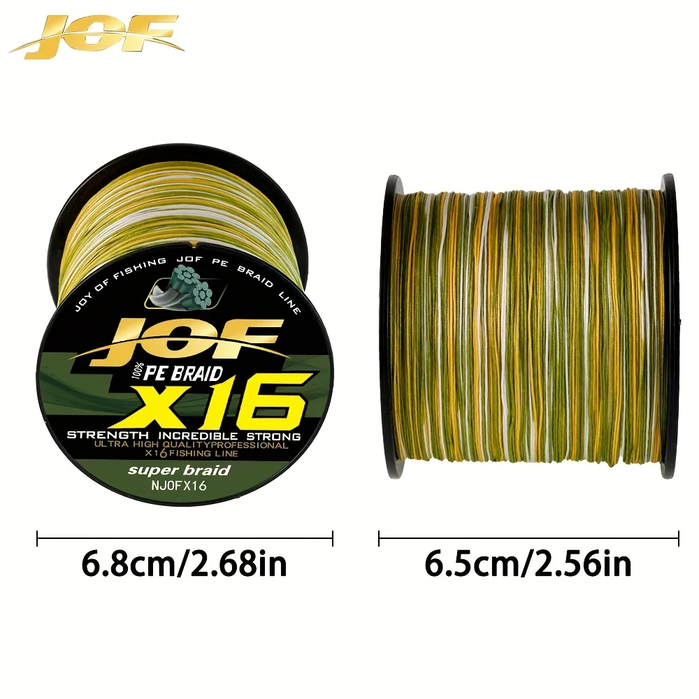 JOF X16 hebras 300M hilo de pescar trenzado PE agua de mar agua dulce accesorios de equipo de pesca de carpa línea multifilamento duradera - imagen 5