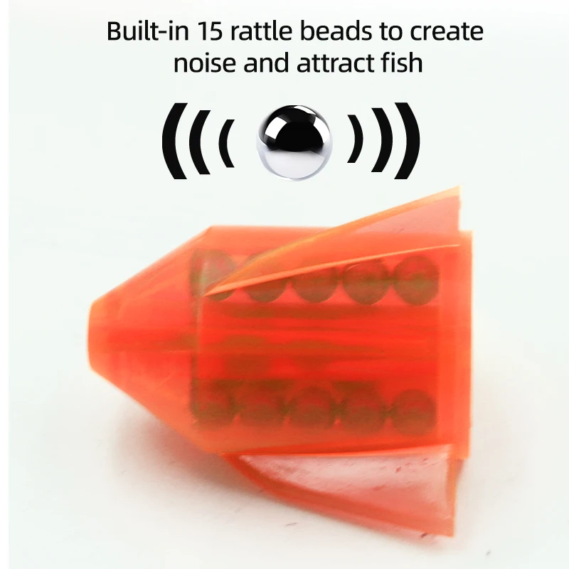 ZYZ-Juego de sonajeros de sedal de pesca Ultra ruidosos, Señuelos de Catfish de tono alto con cuentas vibrantes, accesorios para aparejos de pesca, 6 piezas - imagen 5