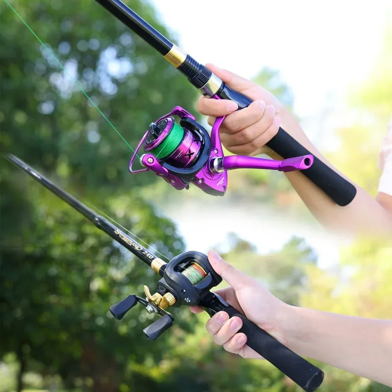 Sougayilang-caña de pescar telescópica ultraligera, caña de pescar de fundición giratoria de peso, aparejos de pesca de viaje de fibra de carbono, 1,8-2,4 m - imagen 5