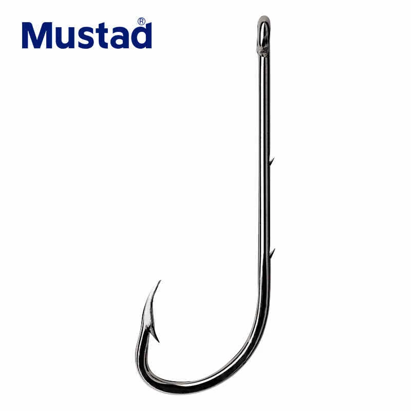 Mustad 92647 anzuelos de Pesca de fundición con mango largo, doble respaldo, gusano con púas, anzuelos de cebo vivo, accesorios para Pesca - imagen 4